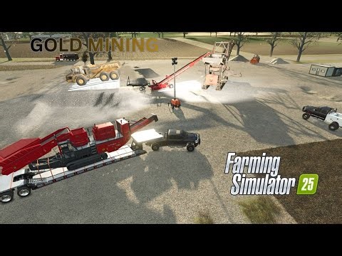 Farming Simulator 25 Gold Mining with special guest. my son