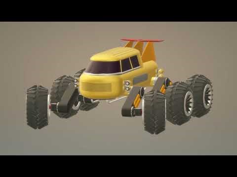 Car design - 6輪タイヤのオフロードバギーマシンです。スピード走行のためのEVバギーです。