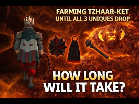 Farming TzHaar-Ket Until All 3 Uniques Drop 🔥🗡️