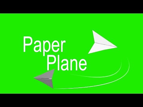 Paper Plane | Paper Plane Green Screen | Paper Airplane | GREEN SCREEN PAPER PLANE EFFECT