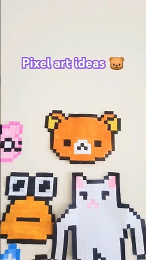 🐻 Cute pixel art ideas!? 💖🐻 #pixelartideas #pixelart #pixel #cute
