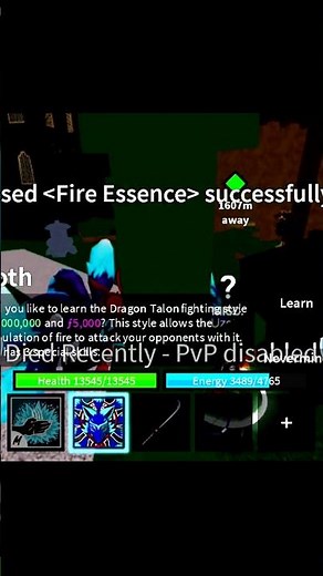 i got fire essence in blox fruits #roblox #bloxfruits