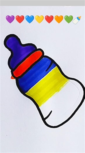 💜💙💛❤️💚🧡🍼satisfying creative painting#painting#coloring#viral#shorts#art#shortvideo#india#asrm#colors