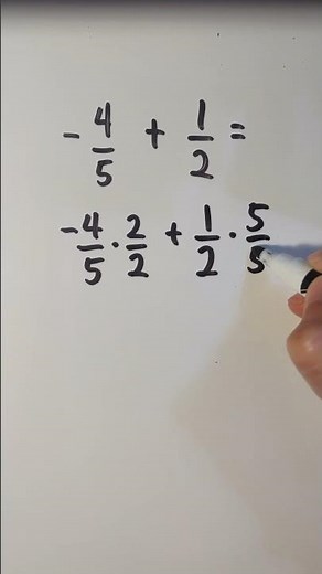 Adding negative and positive fractions #math #7th #fraction