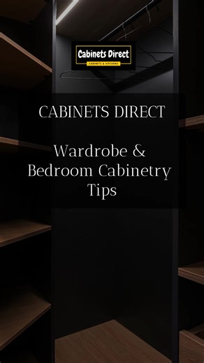 Cabinets Direct Tips Series ✍️ 🤷‍♀️ Wardrobe Tip 3: Add a Valet Rod or Pull-Out Hanging Rail Ideal for planning outfits, steaming clothes or organising laundry. A simple addition that adds a touch of luxury to your daily routine. 📞 09 813 0007 📧 info@cabinetsdirect.co.nz