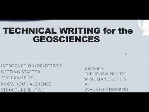 Technical Writing for the Geosciences-An AIPG-ECP Webinar