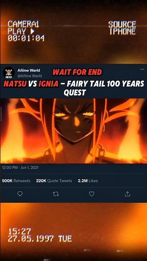 Natsu vs Ignia - Fairy Tail 100 Years Quest