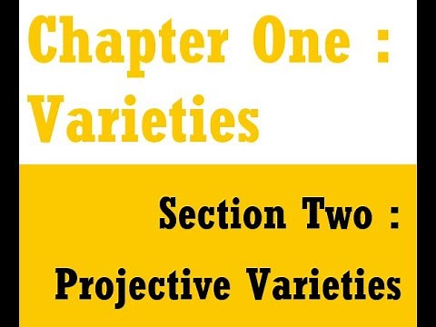 An Introduction to Algebraic Geometry : Chapter 1, Section 2 - Projective Varieties