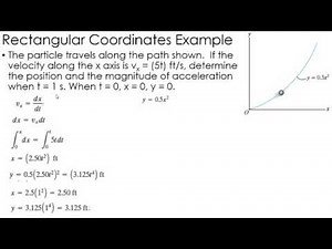 Dynamics Example: Kinematics with Rectangular Coordinates