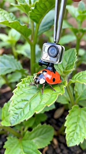 Tiny Camera Mounted on a Ladybug 🐞