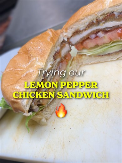 Making a Lemon Pepper Chicken Sandwich… bust down 🔥 Golden brown chicken cutlet tossed in our house lemon pepper sauce, stacked on a toasted kaiser roll and loaded up the right way. 🍋 Lemon pepper chicken cutlet 🥬 Crisp lettuce 🍅 Fresh tomato 🧅 Onion 🥒 Pickles 🥪 Light mayo 🥖 Toasted kaiser roll Super simple. Super delicious. Should this one make the menu? 👀 📍Davila's Pizza, 5240 US-1, Vero Beach, FL #verobeach #davilaspizza #verobeachfoodie #verobeacheats #freshingredients #localfood