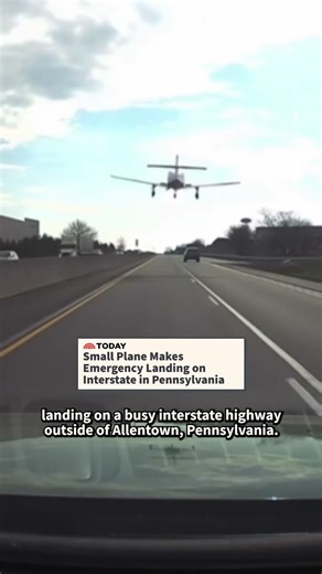Small Plane Makes Emergency Landing on Interstate in Pennsylvania