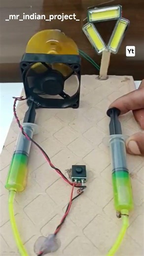 Fan to Fan Transfer Wind to Power Generation New Project.#youtubeshorts #diy #experimnent#shorts