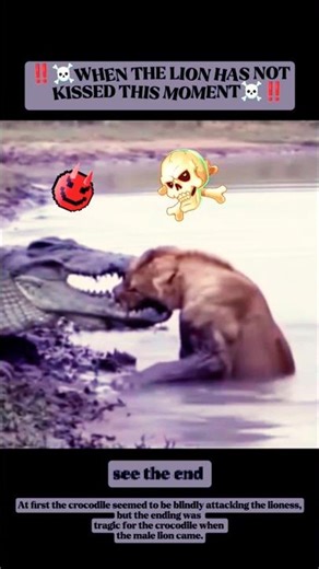 This man recorded the amazing moment a male lion protected a lioness. #animals #shorts