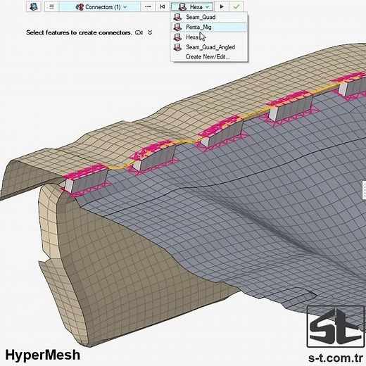 Seam Weld Modeling - HyperMesh #hypermesh