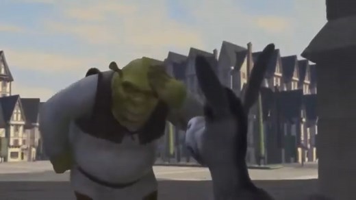 "Santa cachucha ya dijo la frase" Burro Película :Shrek (2001) E.U. | Frases de Cine