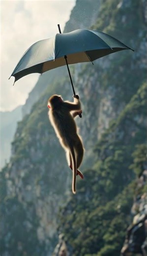 "Mary Poppins... but make it a Monkey! 🐒☂️"