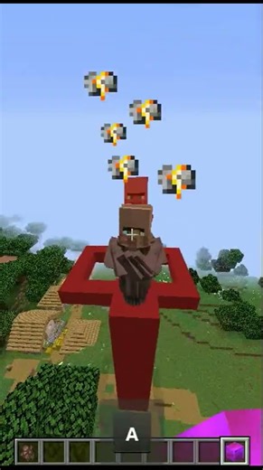 Villager knockback #minecraft #shortviral @LIVEOFGAMER-f3c