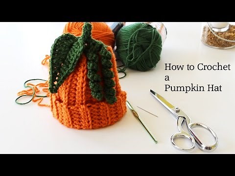 How to Crochet a Pumpkin Hat | 0-3 months baby hat | Crochet Pumpkin