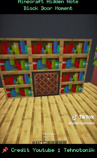Creating a Hidden Note Block Door in Minecraft