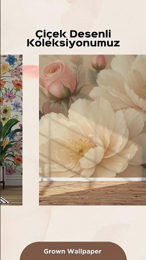 Grown Wallpaper Çiçek Desenli Duvar Kağıtları #wallpaper #duvarcitalama #home #duvardekorasyonu