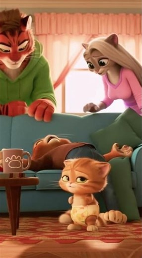 Kitten Tries to Roar… Cat Dad Pretends to Die 😹💛