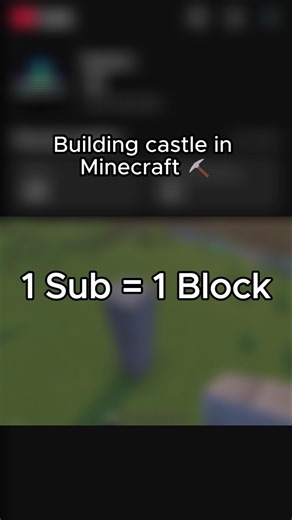 1 Sub = 1 Block Challenge in Minecraft: Day 2 #minecraft #shorts #challenge