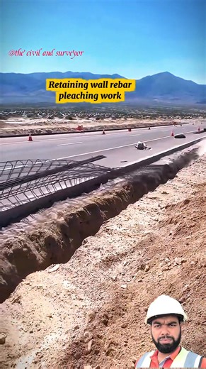 1.1M views · 2.6K reactions | Retaining wall rebar pleaching work. #retaining #wall #rebar #canadaengineer #usaengineering #usaconstruction #canadaconstruction #construction | The Civil and Surveyor | Facebook