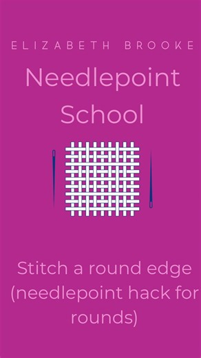 Elizabeth Brooke on Instagram: "By popular demand: spotlight on stitching the curve or a circle! Spending a little more time showing you a few ways you can change up your stitches on a curve to change the look if you want! Canvas featured in this video is our Alaska customizablen cruise round. #needlepoint #needlepointersofinstagram #shopelizabethbrooke #needlepointhack #needlepointtips #needlepointschool #beginnerneedlepoint #needlepointletters"