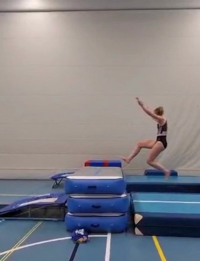 Gymnast's Hilarious Vault Mishap