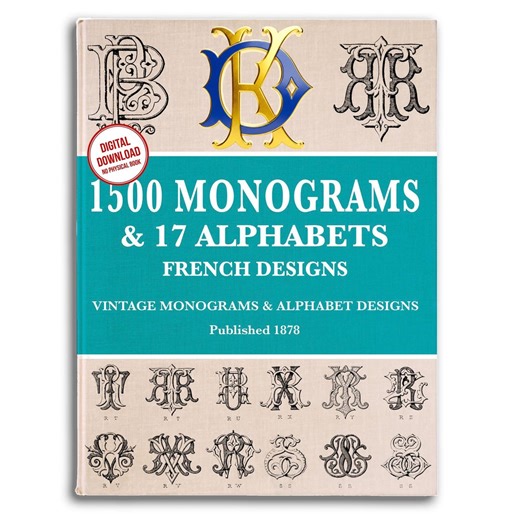 Monogram & Alphabet Designs 1500 Vintage Letters: Embroidery Patterns (digital Download) - Etsy