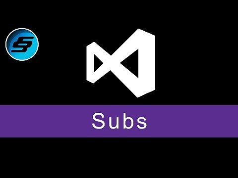 Subs - Visual Basic Programming (VB.NET & VBScript)