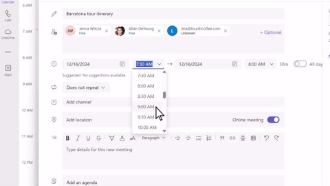 教程：安排会议 - Microsoft 支持