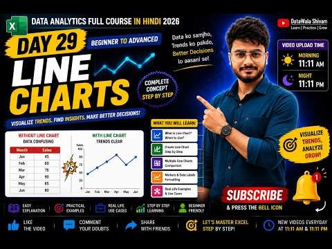 Line Charts in Excel | Visualize Trends & Make Better Decisions 📈 | Day 29