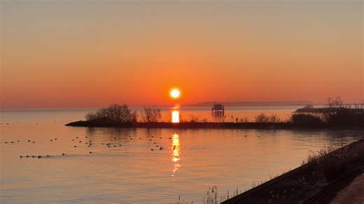霞ヶ浦の日の出スポットと美浦村の美しい風景