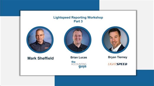 Lightspeed Reporting Workshop Part3 | Mark Sheffield