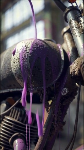 Restoring Old Rustic Motorcycle with Purple Liquid | Satisfying Rust Removal Transformation ASMR