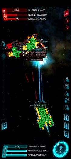 Winning against a Therion with a Broadsword (Space Arena: Build and Fight)