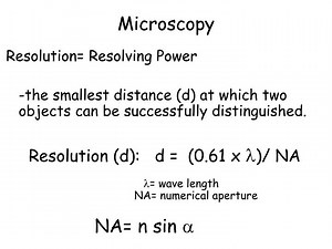 Resolution= Resolving Power - SlideServe