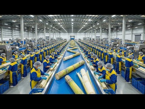 Inside the Sugarcane Factory: From Fresh Cane to Refined Sugar (Full Process)