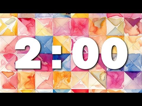2:00 Silent Countdown Timer | Geometric Background