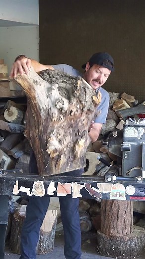 How to make a lamp: step 1) get big log Step 2) make it a lamp #woodworking #lathe #lamp