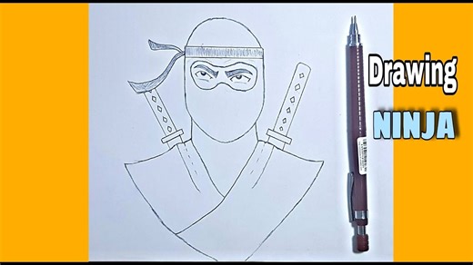 drawing NINJA by easy way