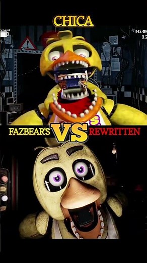 UNWITHERED vs REWRITTEN 😱 #fnaf #scary