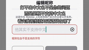 Roblox不支持中国昵称，但是可以起中文昵称