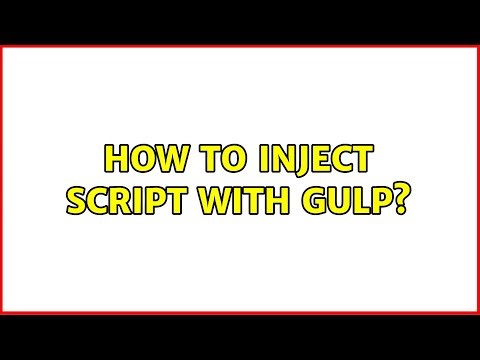 How to inject script with gulp?
