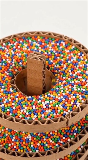 How to Build a Spiral Marble Run from Cardboard #diy #crafts #marblerun