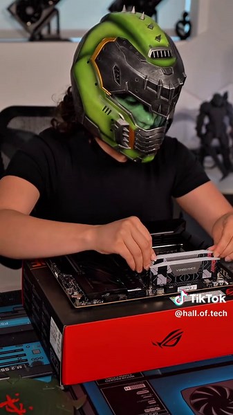 Fell in love with this case back at Computex in May… after almost 5 months of waiting, it’s finally here. HAVN did not disappoint, it’s everything I imagined and more. And this is just the beginning… I’m building a full DOOM-themed PC setup around it. Stay tuned for Part 2 👀🔥 #fyp #doomslayer #doom #pcgaming #halloftech