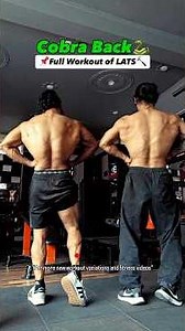 🐍Cobra Back Secrets | Unique Lats Workout for V-Taper🔥#naturalbodybuilding #gymvlog #backworkout