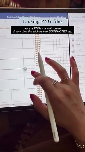 How to use digital stickers in a digital planner with Goodnotes app 💕